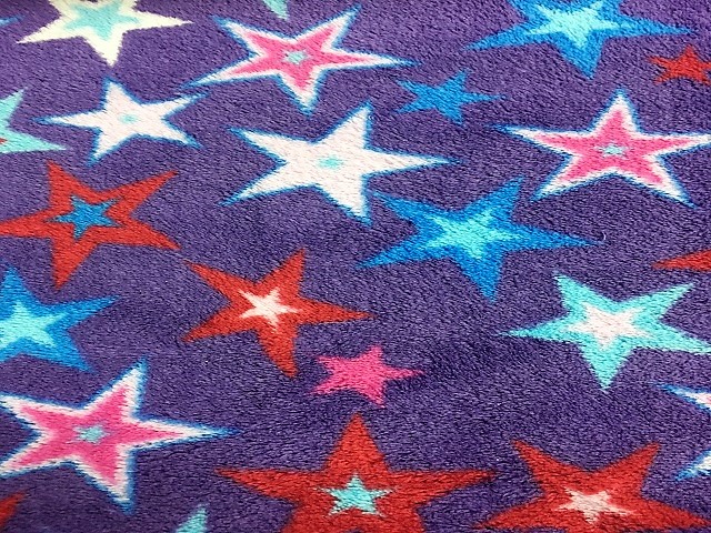 Teddy Fleece Ster Paars 12 meter